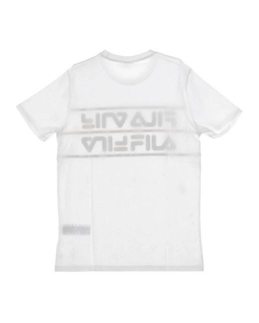 Fila Tops ,Wit ,Katoen T-Shirt in het White voor heren
