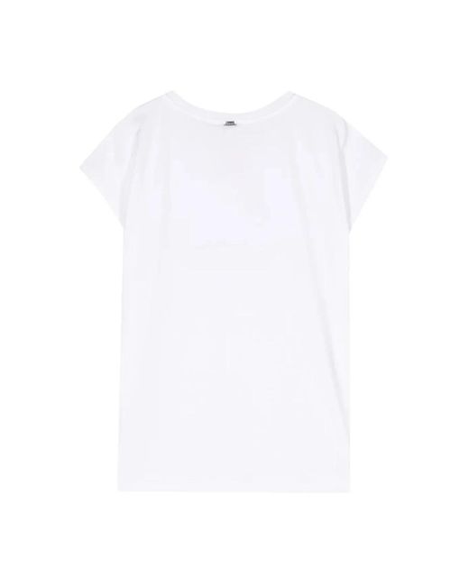 Herno Tops ,Wit ,Katoen T-Shirt in het White