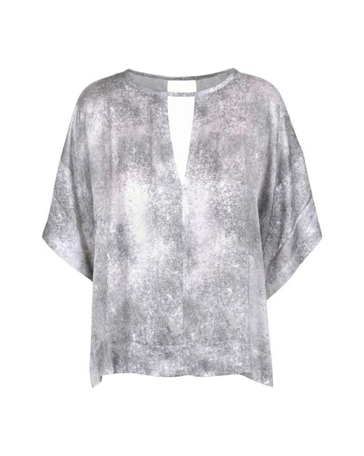 8pm Overhemden ,Grijs ,Blusa Lucca Con Stampa Astratta in het Gray