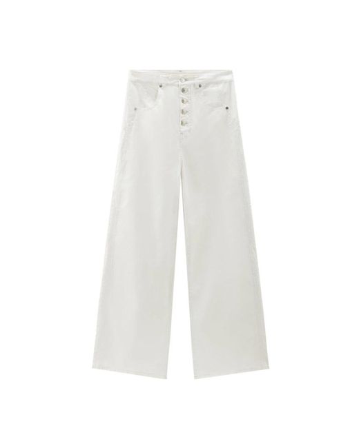 Woolrich White Wide Jeans
