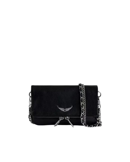 Zadig & Voltaire Black Iconic rock nano clutch tasche in schwarz