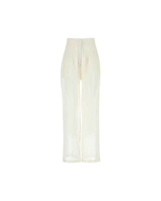 LeKasha White Wide Trousers