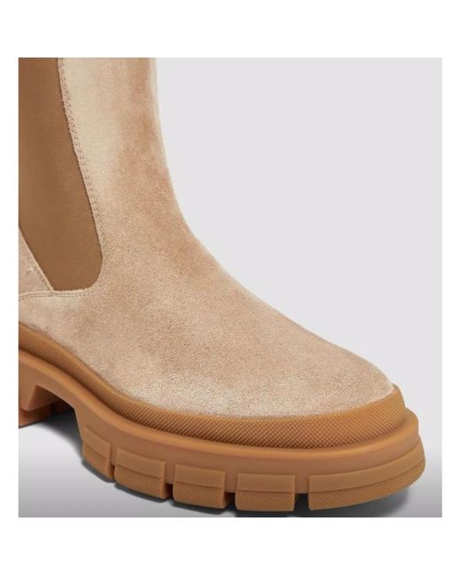 Moncler Brown Chelsea Boots
