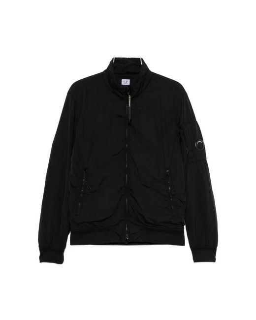 C P Company Black Bomber Jackets for men