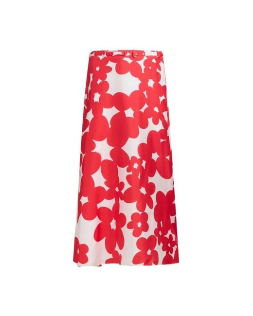 Marni Red Midi Skirts