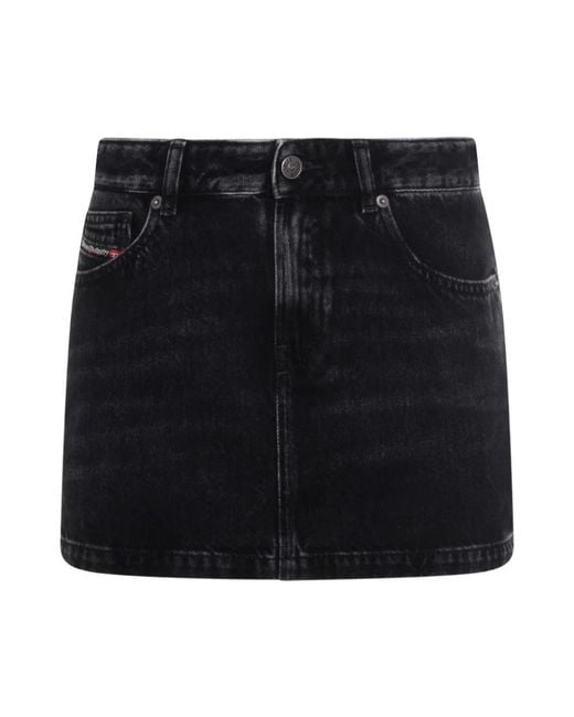 DIESEL Black Denim Skirts