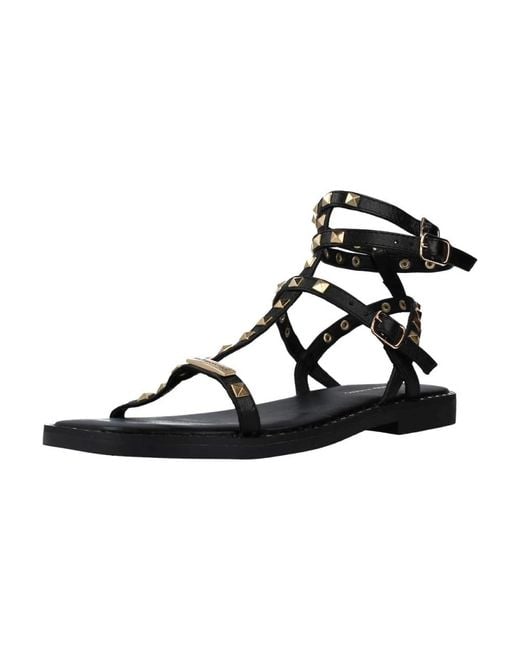 Les Tropeziennes Flat Sandals in het Black
