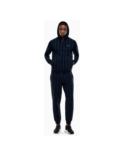 Hoodies EA7 de hombre de color Blue