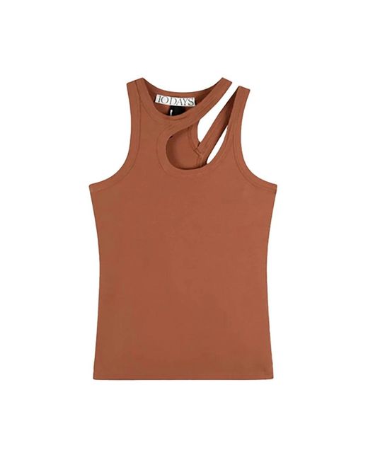 Tops > sleeveless tops 10Days en coloris Brown