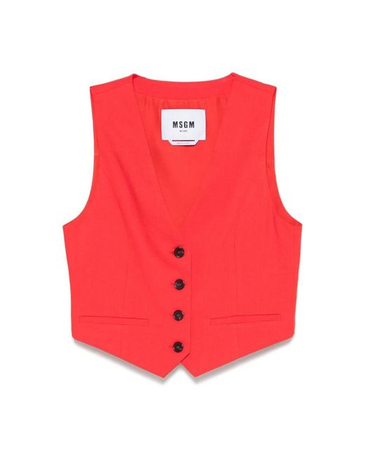 Vests MSGM en coloris Red