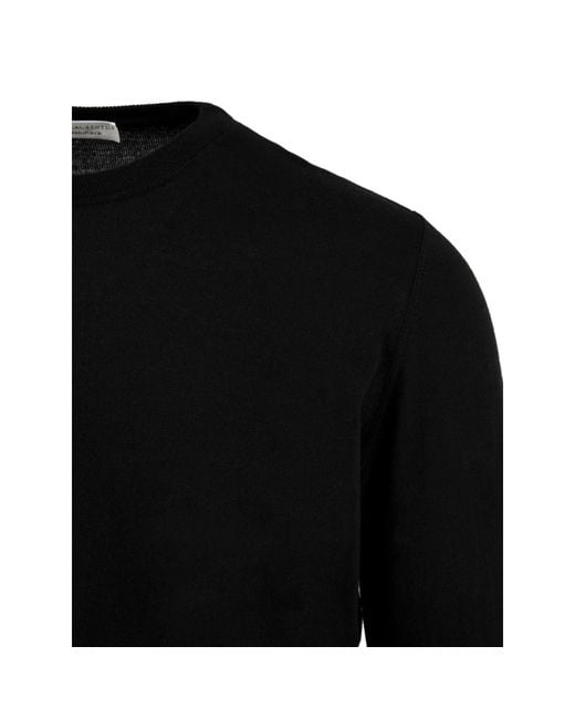FILIPPO DE LAURENTIIS Black Round-Neck Knitwear