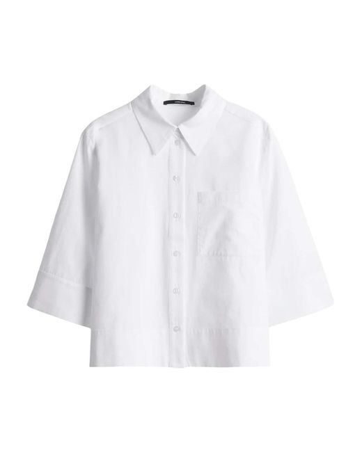 someday. Button-Down Shirt in het White