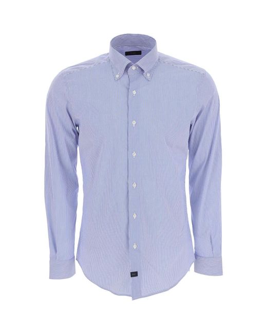 Fay Blue Formal Shirts for men