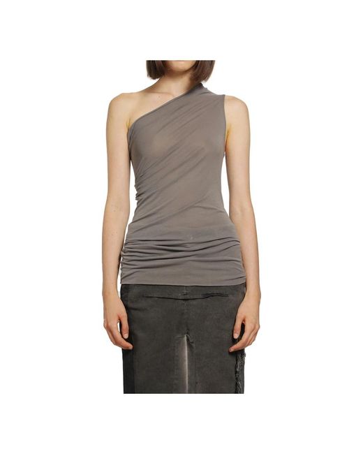 Rick Owens Gray Sleeveless Tops
