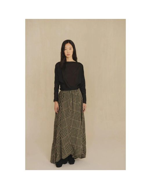 Cortana Ramie Boot-Neck Top in het Black