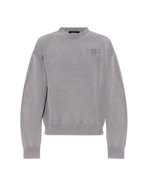 DSquared² Gray Round-Neck Knitwear for men