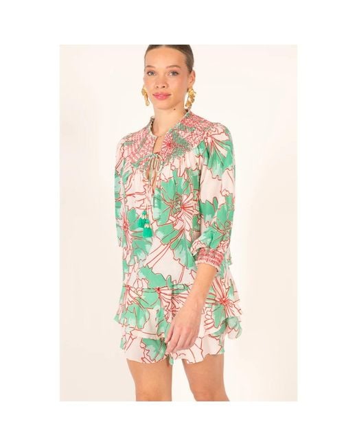 Blouses Poupette de color Green