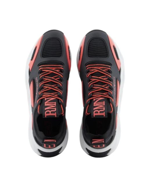 EA7 Schoenen ,Zwart ,Zwarte Lage Sneakers X8X174Xk 377U025 in het Blue voor heren