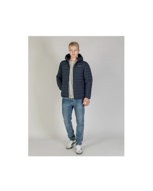 Aquascutum Jassen ,Blauw ,Polyester Stijlvolle Bomberjack Met Capuchon in het Blue voor heren