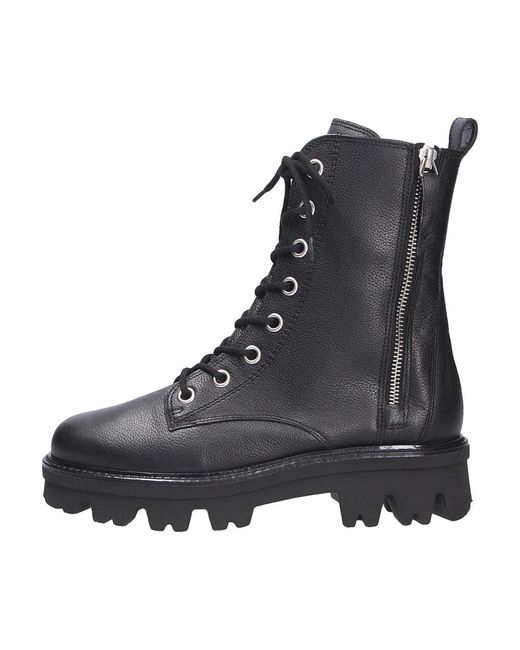 Paul Green Black Elegante Schnürstiefel Aus Leder