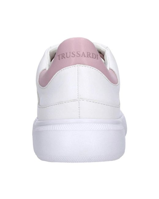 Trussardi White Sneakers Weiß
