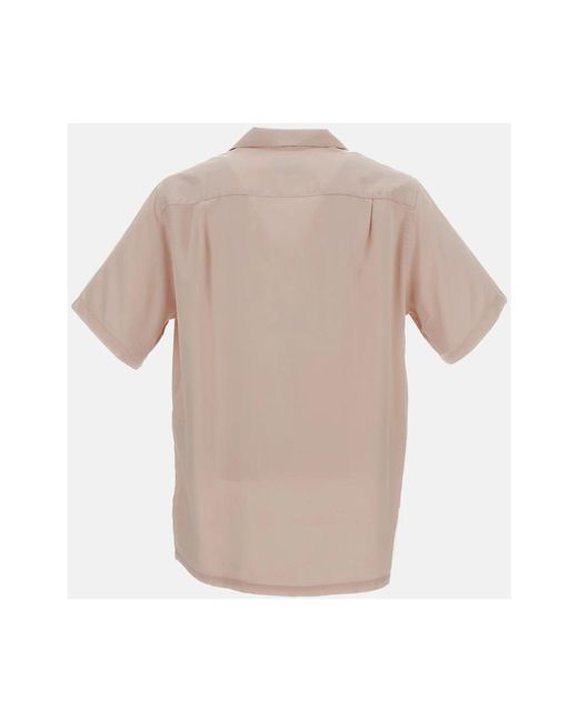 Portuguese Flannel Natural Short Sleeve Shirts for men