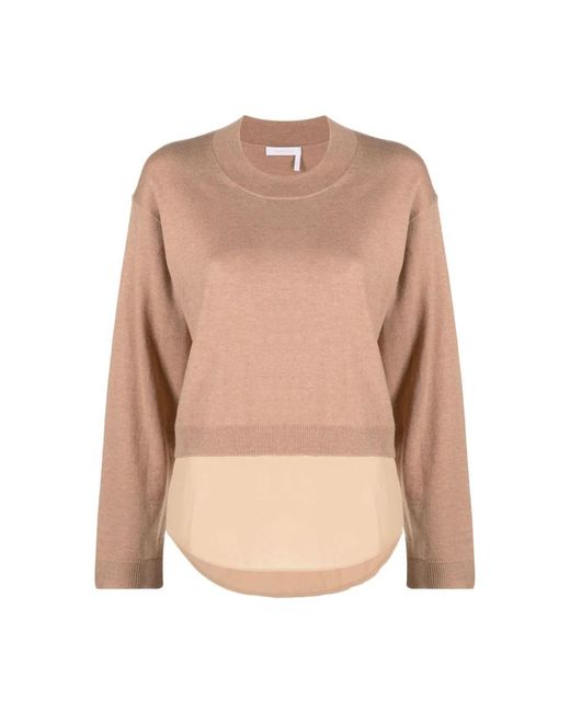 See By Chloé Natural Rundhals-Strickware