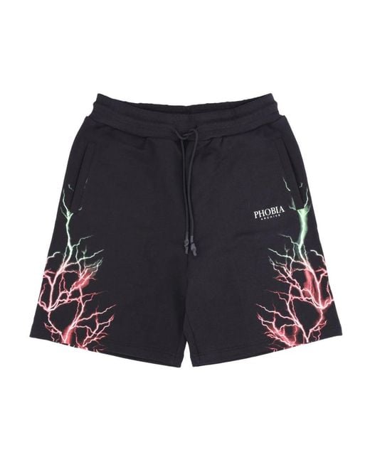 PHOBIA ARCHIVE Blue Casual Shorts for men