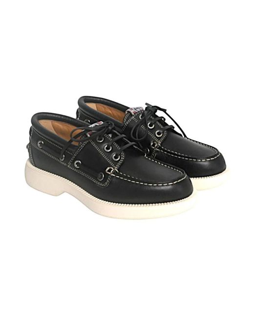 Gucci Black Boat Shoes for men