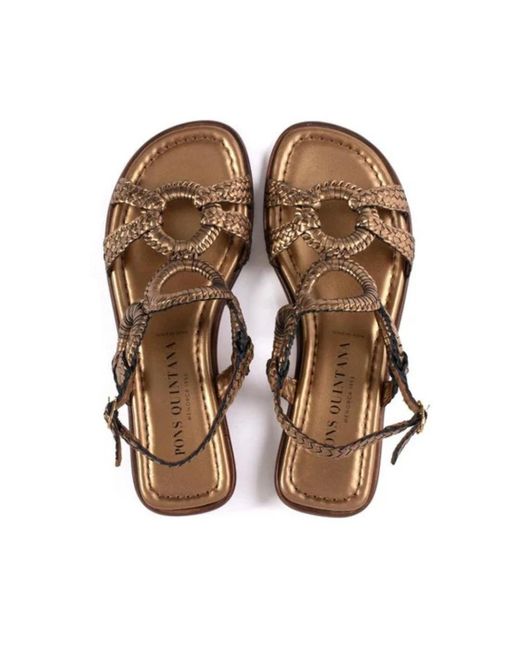 Pons Quintana Brown Flat Sandals