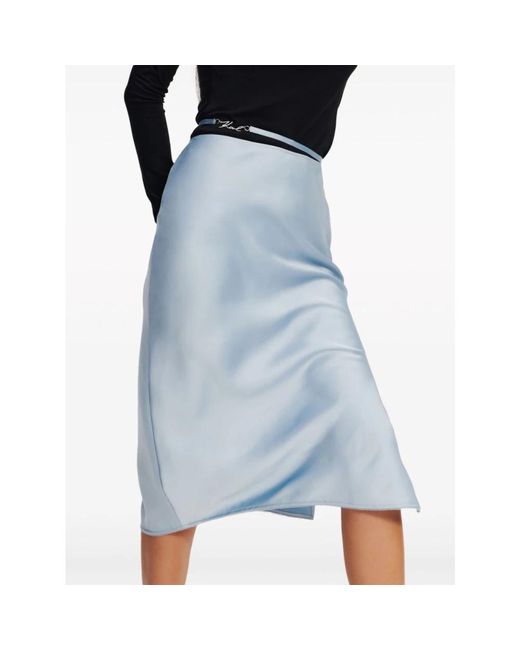 Karl Lagerfeld Blue Midi skirts