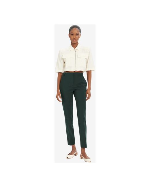 Pinko Green Slim-Fit Trousers