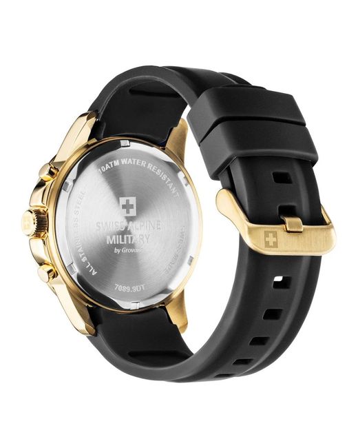 Swiss Alpine Military Black Watches for men
