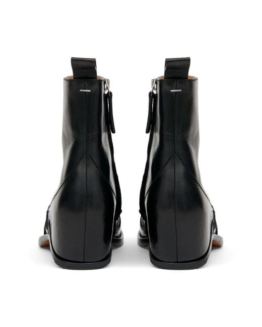 Maison Margiela Black Cowboy & Biker Boots