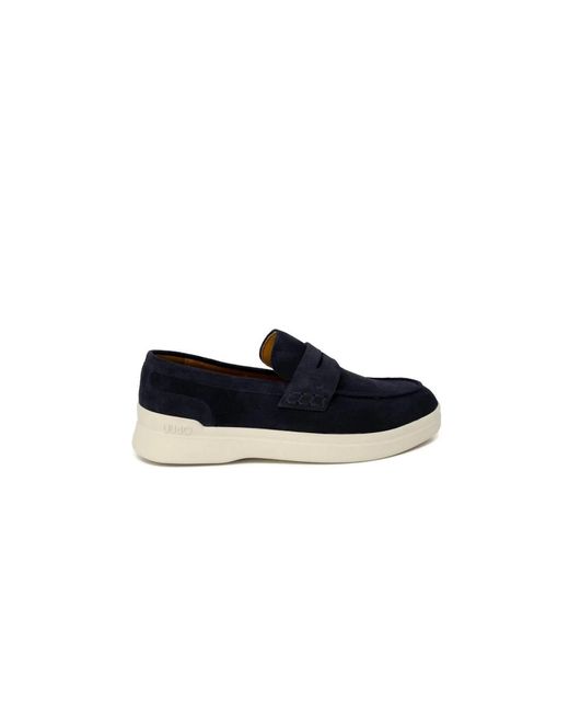 Liu Jo Blaue Wildleder Loafer Slip-On Mokassins in Blue für Herren