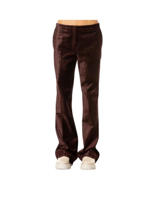 Forte Forte Velvet Wide Leg Broek in het Brown