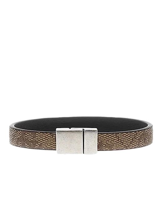 Guess Accessoires ,Bruin ,Logo 4G Armband Riem in het Black voor heren