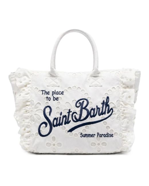 Mc2 Saint Barth White Shopping Bags