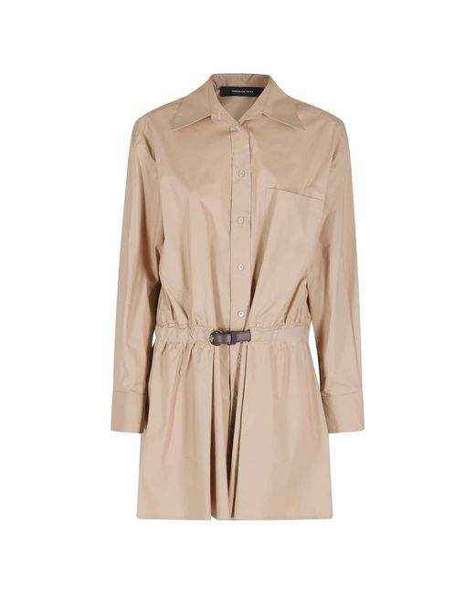 FEDERICA TOSI Natural Shirt Dresses