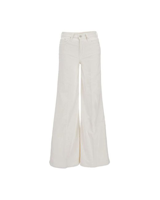 Mother White Wide Jeans