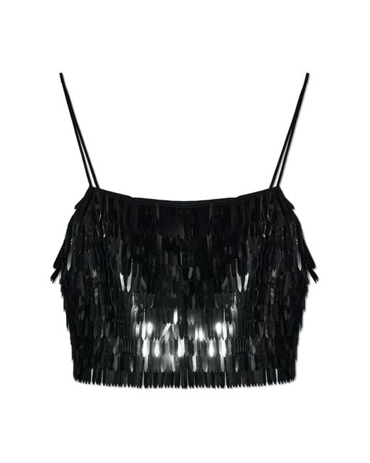 Self-Portrait Black Sleeveless Tops