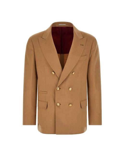Brunello Cucinelli Brown Blazers for men