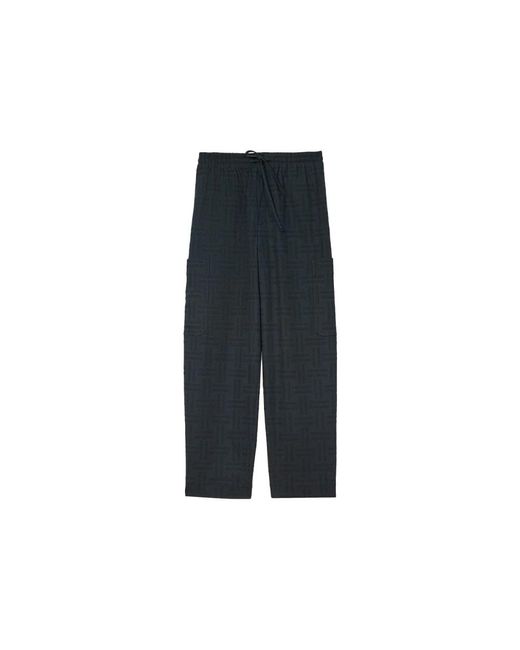 KENZO Wide Trousers in het Blue voor heren