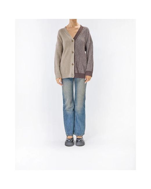 Moschino Cardigan Logo in het Brown