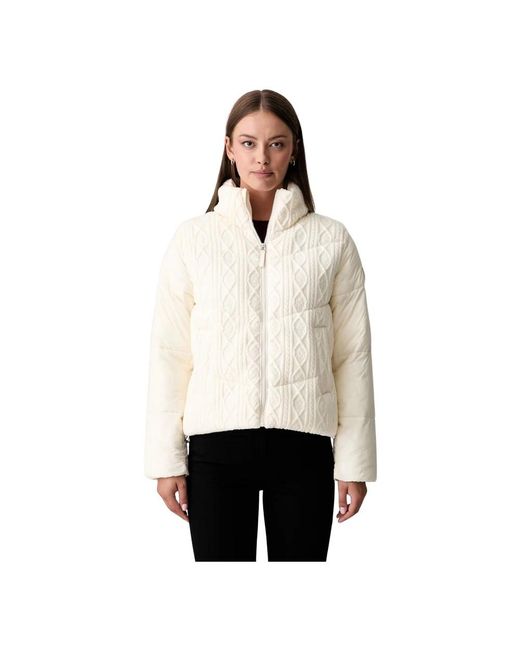 DKNY Gewatteerde Puffer Jas in het White