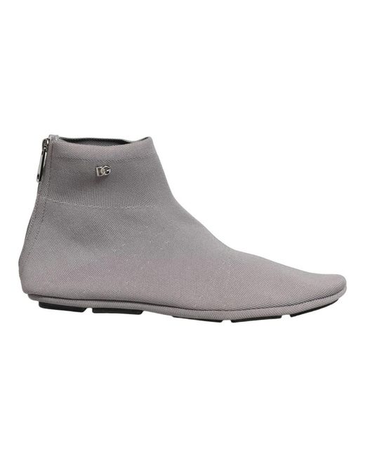 Dolce & Gabbana Gray Ankle Boots for men