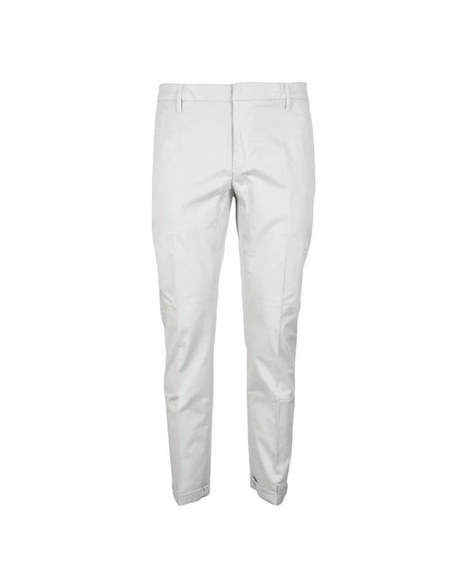 Dondup Gray Slim-Fit Trousers for men