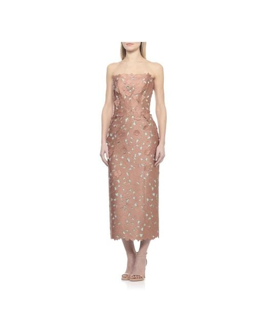 Costarellos Brown Midi Dresses