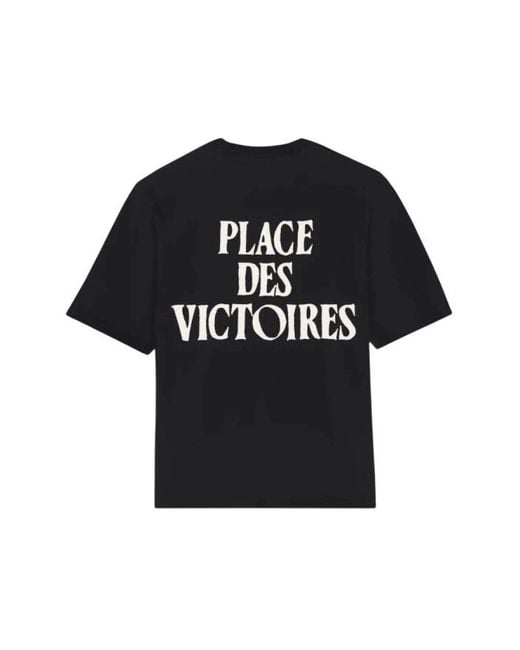 AMI Tops ,Zwart ,Katoen Contrasted Adc T-Shirt in het Black voor heren
