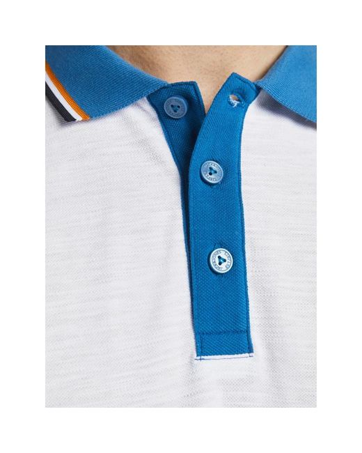 Jack & Jones Klassisches v-ausschnitt polo shirt in White für Herren